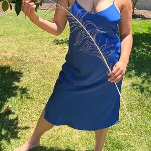 Sam Edelman jewel tone blue size 14 mini sexy dress cocktail dress